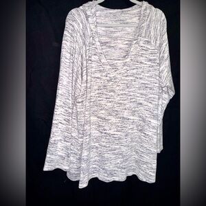 Women's Gray V-Neck Top